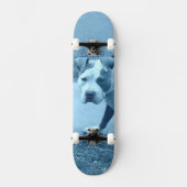 Blauw pit bull skateboard (Voorkant)