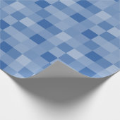 Blauw pixel scherm patroon wrapping papier (Hoek)