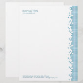 Blauw Pixels letterhoofd Gepersonaliseerd Briefhoofd (Voorkant / Achterkant)