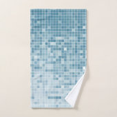 Blauw Pixels Mozaïek Gradiënt Bad Handdoek (Handdoek)