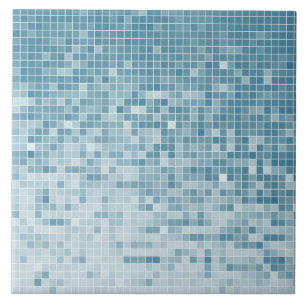 Blauw Pixels Mozaïek Gradiënt Tegeltje