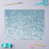 Blauw Pixels Mozaïek Gradiënt Tissuepapier (Craft)