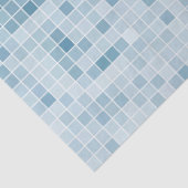 Blauw Pixels Mozaïek Gradiënt Tissuepapier (Detail)