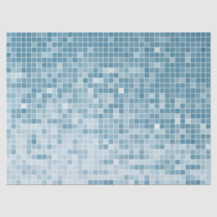 Blauw Pixels Mozaïek Gradiënt Tissuepapier