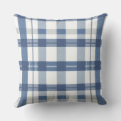 Blauw Plaid kussen (Achterkant)