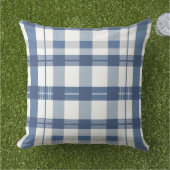 Blauw Plaid kussen (Gras)