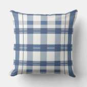 Blauw Plaid kussen (Voorkant)