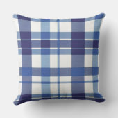 Blauw Plaid kussen (Achterkant)
