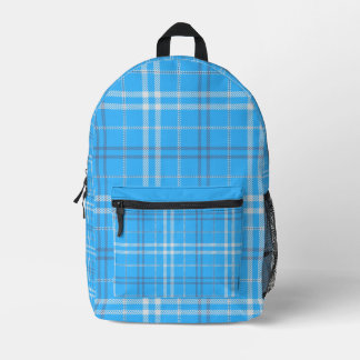 Blauw Plaid Pattern Rugzak – Stijlvol en functione