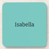 Blauw Plain Creatieve Moderne Naam Minimalist Bier Onderzetter (Voorkant)