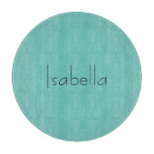 Blauw Plain Creatieve Moderne Naam Minimalist Snijplank (Voorkant)