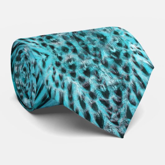 Blauw pluim - koel vederontwerp stropdas (Opgerold)