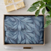 Blauw pluim tissue papier (Geschenk)