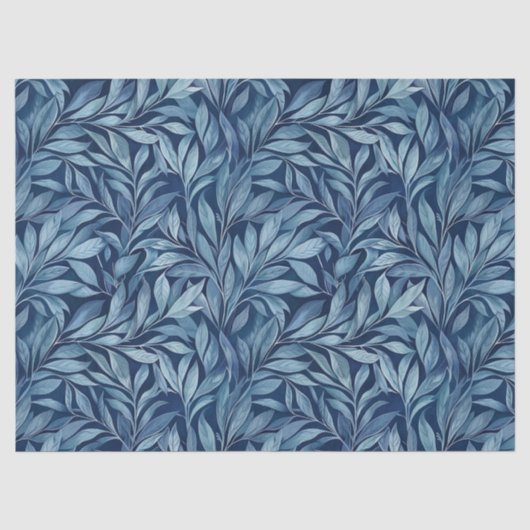 Blauw pluim tissue papier (Voorkant)