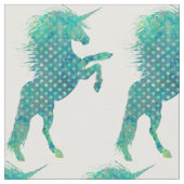  blauw poka Dot Unicorn Stof (Close Up)
