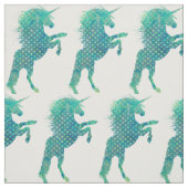 blauw poka Dot Unicorn Stof (Swatch)