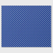 Blauw pokdots omslagpapier cadeaupapier (Vlak)