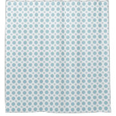 Blauw polaire dot Kustlicht Pastel Blauw en Wit Douchegordijn (Voorkant)