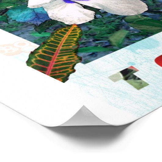 blauw pollen zazzle poster (Hoek)