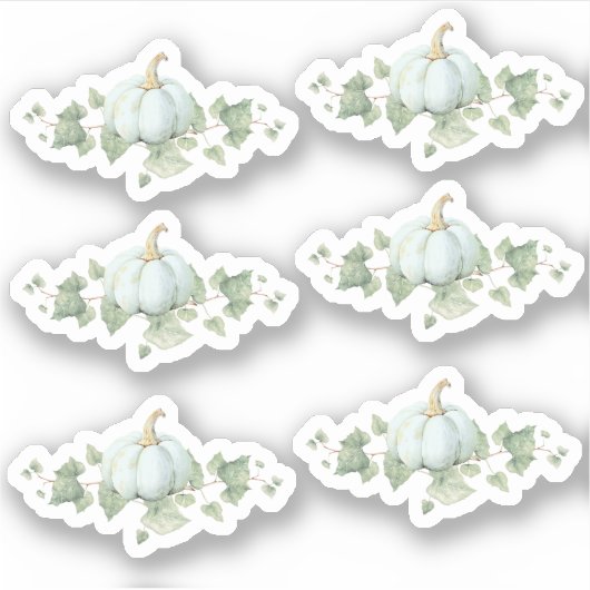 Blauw Pompoen Baby shower Party Decor Sticker Shee (Voorkant)