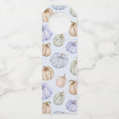 Blauw pompoen Baby shower Pop het Flessenhanger (Achterkant)