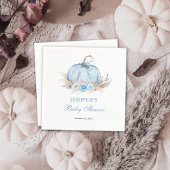 Blauw pompoen Baby shower Servet
