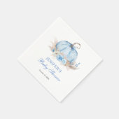 Blauw pompoen Baby shower Servet (Hoek)