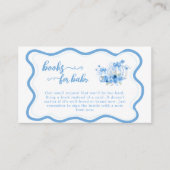 Blauw Pompoen Bow Boy Baby shower Boek Informatiekaartje (Voorkant)