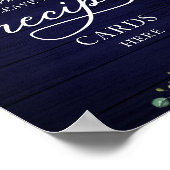 Blauw Pompoen Groene Bruiloft Recept Bord Poster (Hoek)