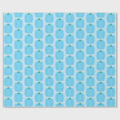 Blauw Pompoen Inpakpapier (Vlak)