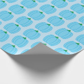 Blauw Pompoen Inpakpapier (Hoek)