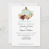 Blauw Pompoen Landelijk Bourgondië Bloemige Proefb Kaart (Voorkant)