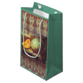  blauw pompoen met heirloom herfst schilderij klein cadeauzakje (Voorkant Gekanteld)