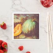  blauw pompoen met heirloom herfst schilderij servet (Insitu)