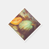  blauw pompoen met heirloom herfst schilderij servet (Hoek)