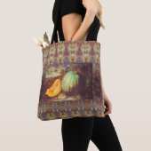  blauw pompoen met heirloom herfst schilderij tote bag (Dichtbij)