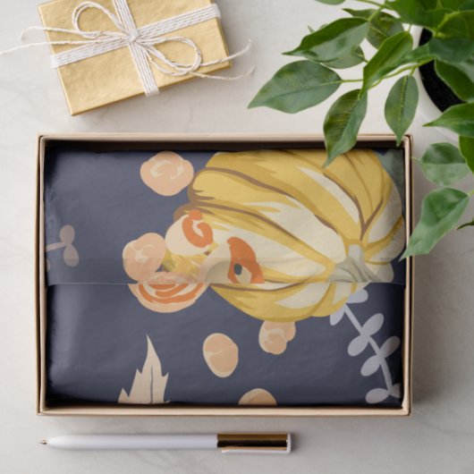 Blauw-pompoenpapier | Weefselpapier Tissuepapier (Geschenk)