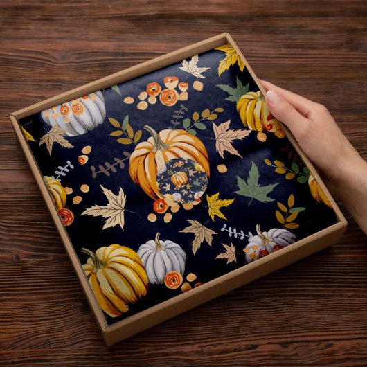 Blauw-pompoenpapier | Weefselpapier Tissuepapier