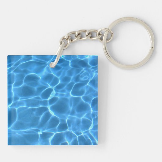 Blauw poolpatroon sleutelhanger (Achterkant)