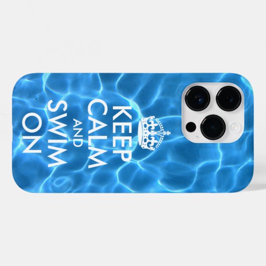 Blauw poolwater kalm houden en draaien aan Case-Mate iPhone case (Achterkant (horizontaal))