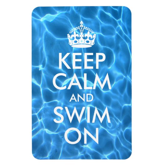 Blauw poolwater kalm houden en draaien aan magneet (Verticaal)