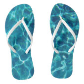 Blauw poolwater teenslippers (Voetbed)