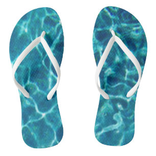 Blauw poolwater teenslippers