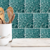 Blauw poolwater tegeltje