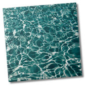Blauw poolwater tegeltje