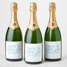 Blauw Pop Het Als Ze Popt Baby Shower Favor
