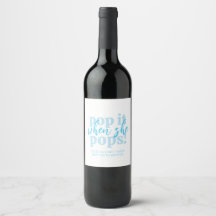 Blauw Pop Het Als Ze Popt Baby Shower Favor