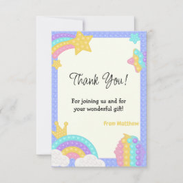 Blauw Pop Het Kneedding Bedankkaart