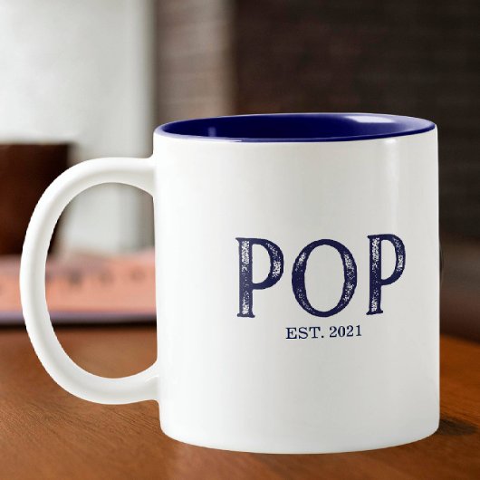 Blauw Pop Oprichtingsjaar Mok