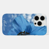 BLAUW POPPY Bloem Blauwe Hemel met Naam Case-Mate iPhone Case (Achterkant (horizontaal))